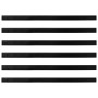 Sellos de cepillo de puerta atornillables 6 pcs Negro 100 cm