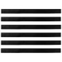 Sellos de cepillo de puerta atornillables 6 pcs Negro 100 cm