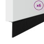 Sellos de cepillo de puerta atornillables 6 pcs Negro 100 cm