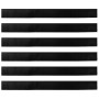 Sellos de cepillo de puerta atornillables 6 pcs Negro 100 cm