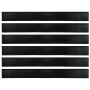Sellos de cepillo de puerta atornillables 6 pcs Negro 100 cm