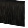Sellos de cepillo de puerta atornillables 12 pcs Negro 100 cm