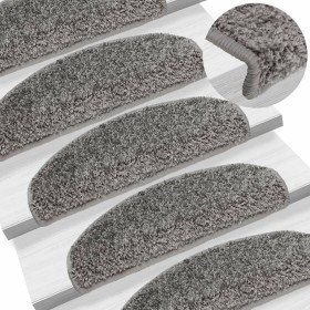 Felpudos para escaleras (15 unidades, 65 x 21 x 4 cm, gris