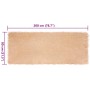 Alfombra de Piel de Oveja Falsa Beige 80 x 200 cm Poliéster