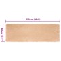 Alfombra de Piel de Oveja Falsa Beige 80 x 250 cm Poliéster