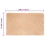 Alfombra de Piel de Oveja Falsa Beige 200 x 100 cm Poliéster