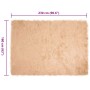 Alfombra de Piel de Oveja Falsa Beige 160 x 230 cm Poliéster