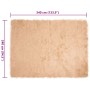 Alfombra de Piel de Oveja Falsa Beige 240 x 340 cm Poliéster