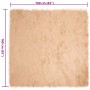 Alfombra de Piel de Oveja Falsa Beige 160 x 160 cm Poliéster