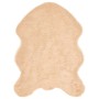 Alfombra de Piel de Oveja Falsa Beige 80 x 120 cm Poliéster