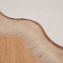 Alfombra de Piel de Oveja Falsa Beige 80 x 120 cm Poliéster
