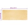 Alfombra de Piel de Oveja Falsa Crema 80 x 200 cm Poliéster