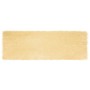Alfombra de Piel de Oveja Falsa Crema 80 x 250 cm Poliéster