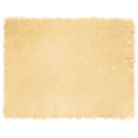 Alfombra de Piel de Oveja Falsa Crema 240 x 340 cm Poliéster