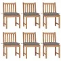 Garden chairs 6 units solid teak wood with cushions by vidaXL, Garden chairs - Ref: Foro24-3073131, Price: 669,25 €, Discount: %