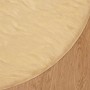 Alfombra de Piel de Oveja Falsa Crema 100 x 100 cm Poliéster