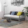 Sofá cama extraíble madera maciza de pino gris 2x(90x200) cm