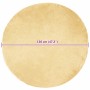 Alfombra de Piel de Oveja Falsa Crema 120 x 120 cm Poliéster