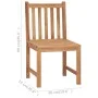 Garden chairs 6 units solid teak wood with cushions by vidaXL, Garden chairs - Ref: Foro24-3073131, Price: 669,25 €, Discount: %