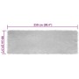 Alfombra de Piel de Oveja Falsa Gris 80 x 250 cm Poliéster