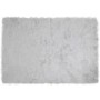 Alfombra de Piel de Oveja Falsa Gris 120 x 170 cm Poliéster