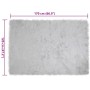 Alfombra de Piel de Oveja Falsa Gris 120 x 170 cm Poliéster