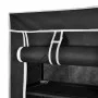 Fabric shoe rack with black cover 57x29x162 cm by vidaXL, Shoe racks and shoe organizers - Ref: Foro24-240491, Price: 32,00 €...