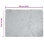 Alfombra de Piel de Oveja Falsa Gris 160 x 230 cm Poliéster