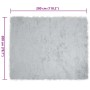Alfombra de Piel de Oveja Falsa Gris 200 x 280 cm Poliéster
