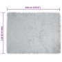 Alfombra de Piel de Oveja Falsa Gris 240 x 340 cm Poliéster
