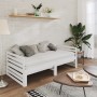 Sofá cama extraíble madera maciza de pino blanco 2x(90x200) cm