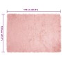 Alfombra de Piel de Oveja Falsa Rosa 120 x 170 cm Poliéster