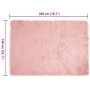 Alfombra de Piel de Oveja Falsa Rosa 140 x 200 cm Poliéster
