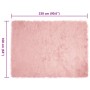 Alfombra de Piel de Oveja Falsa Rosa 160 x 230 cm Poliéster