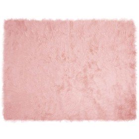 Alfombra de Piel de Oveja Falsa Rosa 240 x 340 cm Poliéster