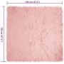Alfombra de Piel de Oveja Falsa Rosa 120 x 120 cm Poliéster
