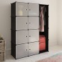 vidaXl Modular Wardrobe 9 Compartments Black and White 37x115x150 cm by vidaXL, Wardrobes - Ref: Foro24-240497, Price: 65,01 ...