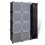 vidaXl Modular Wardrobe 9 Compartments Black and White 37x115x150 cm by vidaXL, Wardrobes - Ref: Foro24-240497, Price: 65,01 ...