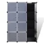 vidaXl Armario modular 9 compartimentos negro y blanco 37x115x150 cm de vidaXL, Armarios roperos - Ref: Foro24-240497, Precio...