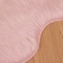 Alfombra de Piel de Oveja Falsa Rosa 80 x 50 cm Poliéster