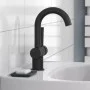 SCHÜTTE CORNWALL single-lever basin tap with matte black side handle by SCHÜTTE, Faucets - Ref: Foro24-446545, Price: 95,05 €...