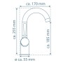 SCHÜTTE CORNWALL Einhebel-Waschtischarmatur mit mattschwarzem Seitengriff von SCHÜTTE, Wasserhähne - Ref: Foro24-446545, Prei...