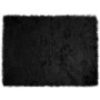 Alfombra de Piel de Oveja Falsa Negro 230 x 160 cm Poliéster