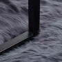 Alfombra de Piel de Oveja Falsa Antracita 80 x 150 cm Poliéster