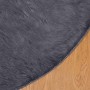 Alfombra de Piel de Oveja Falsa Antracita 160 x 160 cm