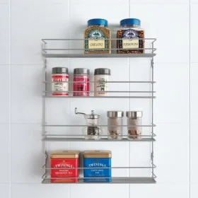 Metaltex Pepito wall spice rack 4 heights silver by Metaltex, spice racks - Ref: Foro24-443438, Price: 31,11 €, Discount: %