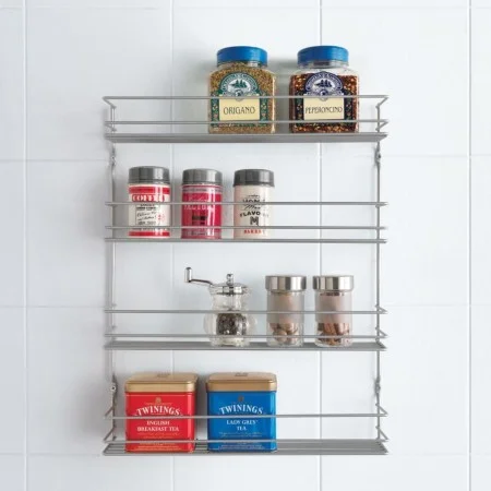 Metaltex Pepito wall spice rack 4 heights silver by Metaltex, spice racks - Ref: Foro24-443438, Price: 31,11 €, Discount: %