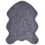 Alfombra de Piel de Oveja Falsa Antracita 80 x 120 cm Poliéster