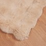 Manta de Piel de Conejo Sintética 4 pcs Beige 150 x 220 cm