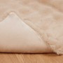 Manta de Piel de Conejo Sintética 4 pcs Beige 240 x 270 cm